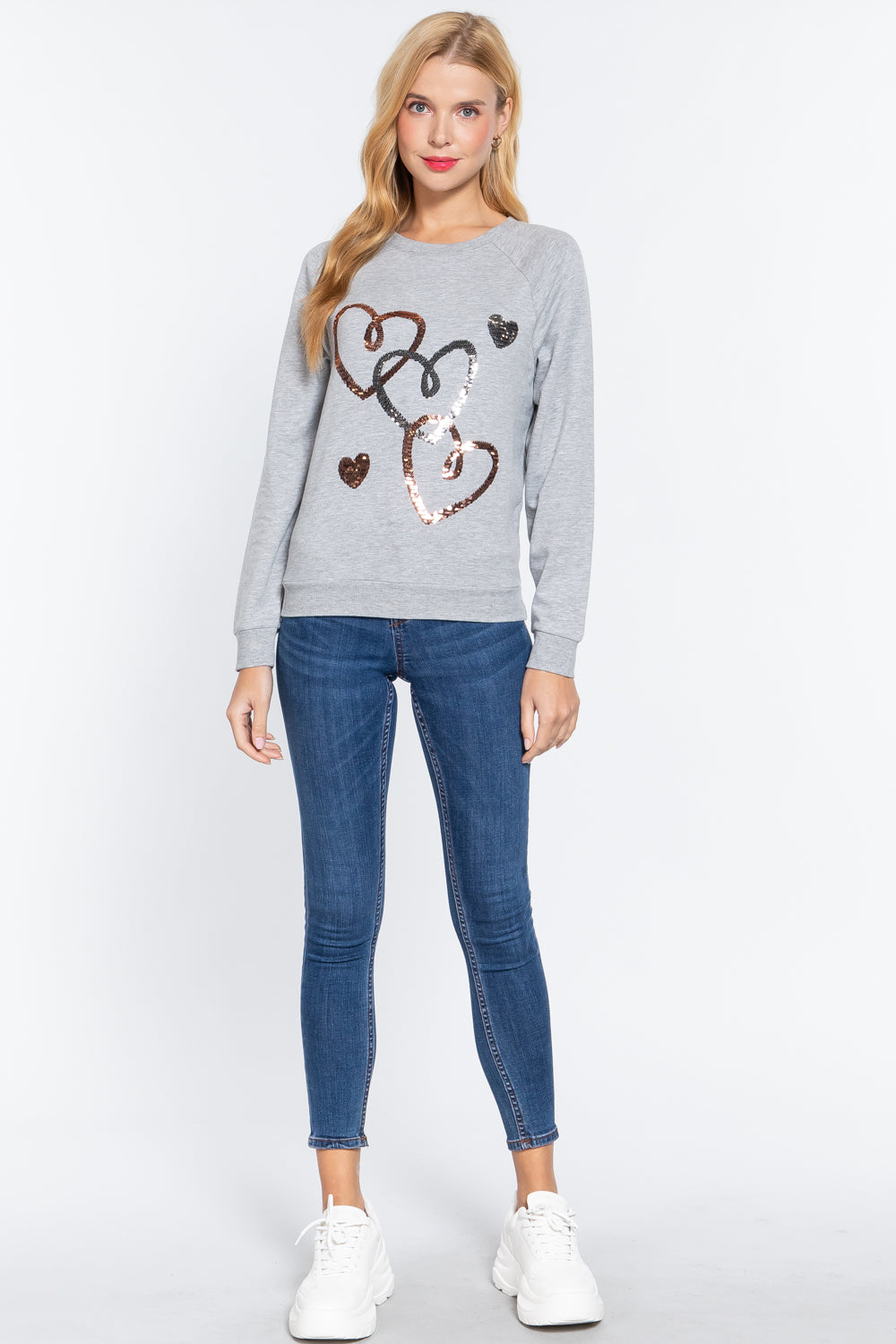 Sequins French Terry Pullover Top-Product Type | Naughty Smile Fashion
