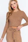 Long Slv Crew Neck Sweater Top-Product Type | Naughty Smile Fashion