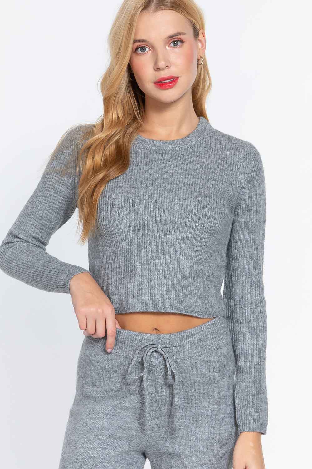Sale - Long Slv Crew Neck Sweater Top – On Sale Now