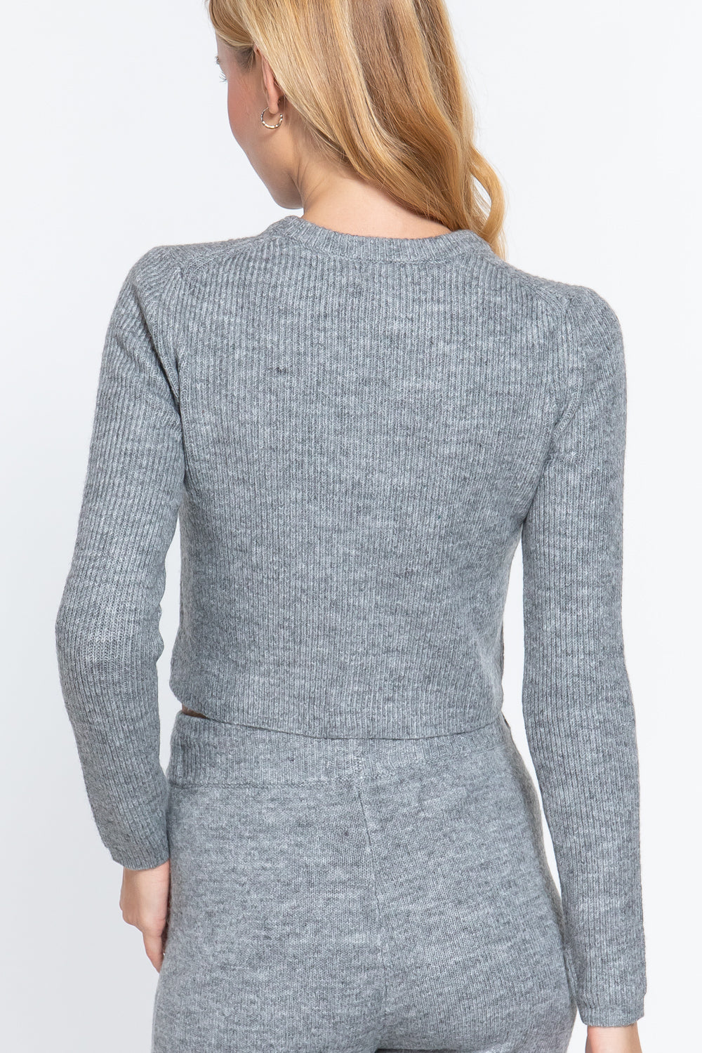 Long Slv Crew Neck Sweater Top-Product Type | Naughty Smile Fashion