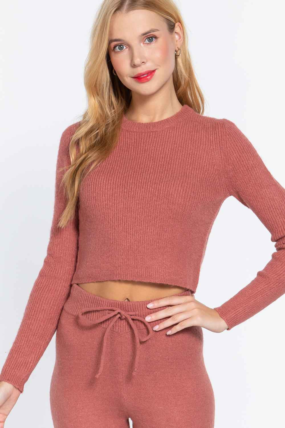Sale - Long Slv Crew Neck Sweater Top – On Sale Now