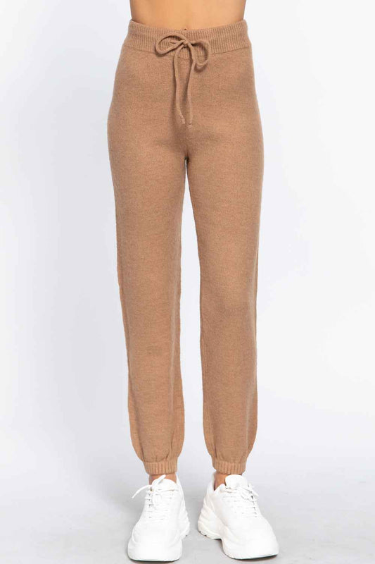 Drawstring Sweater Long Pants – multicolor, fashion, women style