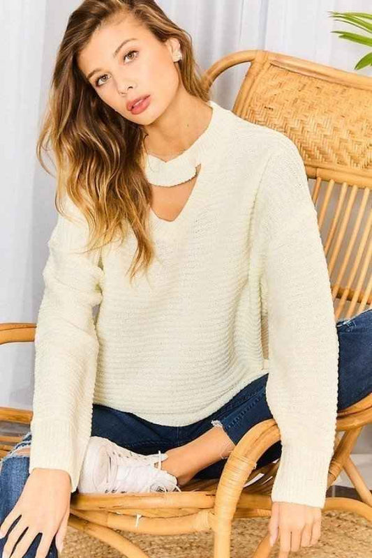 Sale - Chocker Neck Oversize Sweater – On Sale Now