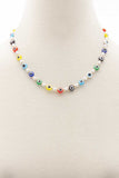 Evil Eye Pearl Bead Necklace