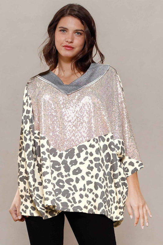 Sale - Multi Print Oversized V-neckline – On Sale Now