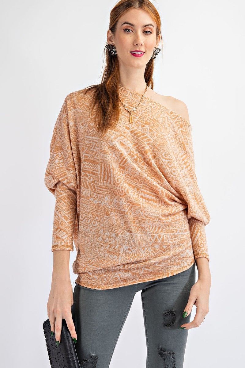 Tribal Printed Knit Top-Product Type | Naughty Smile Fashion