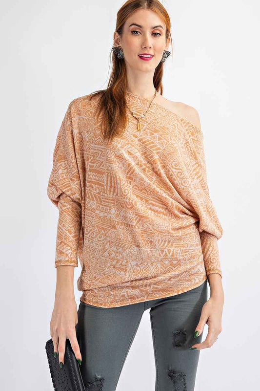 Sale - Tribal Printed Knit Top – On Sale Now