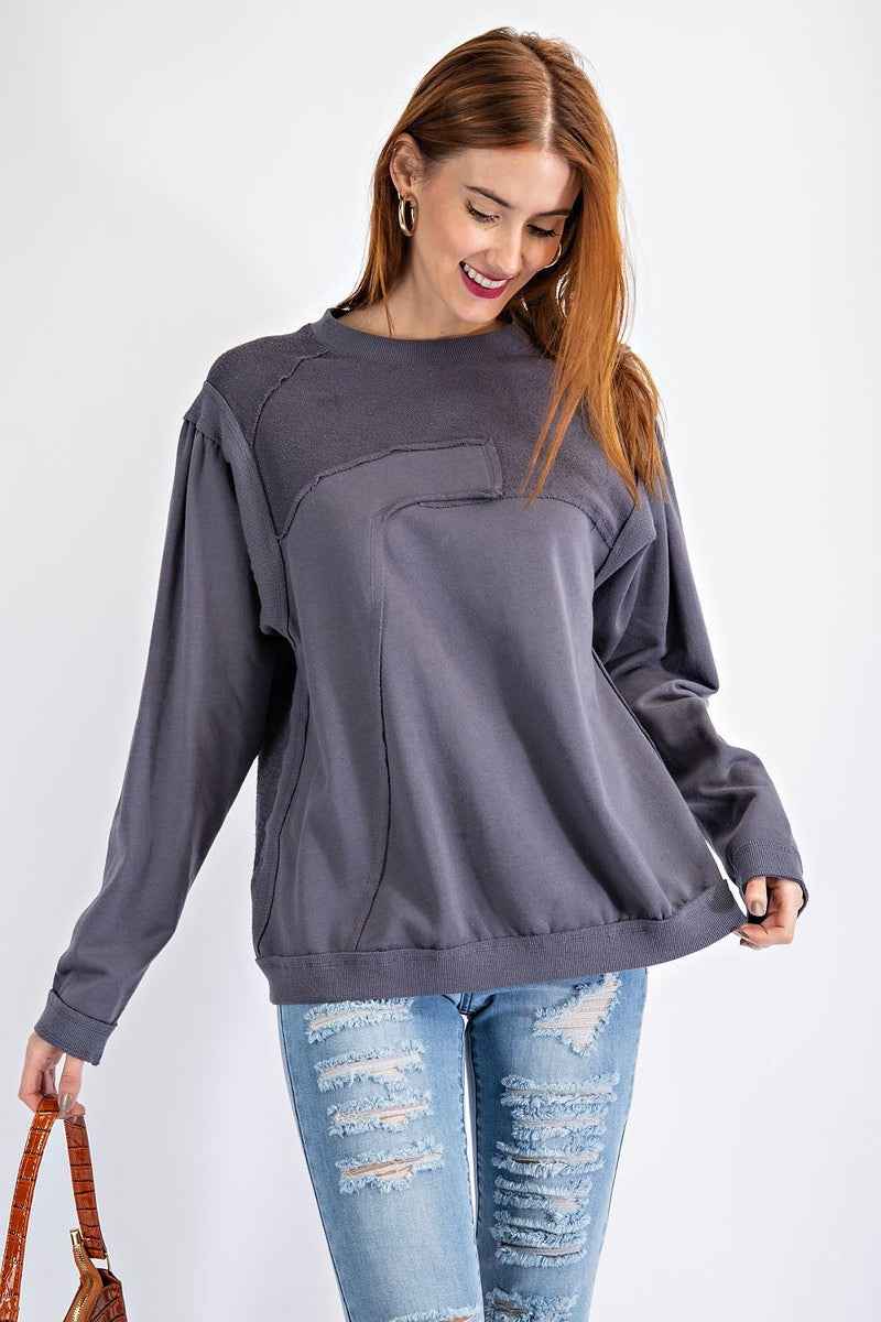 Sale - Terry Knit Loose Fit Pullover – On Sale Now