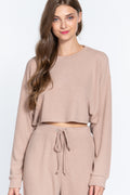 Long Dolman Slv Hacci Crop Top-Product Type | Naughty Smile Fashion