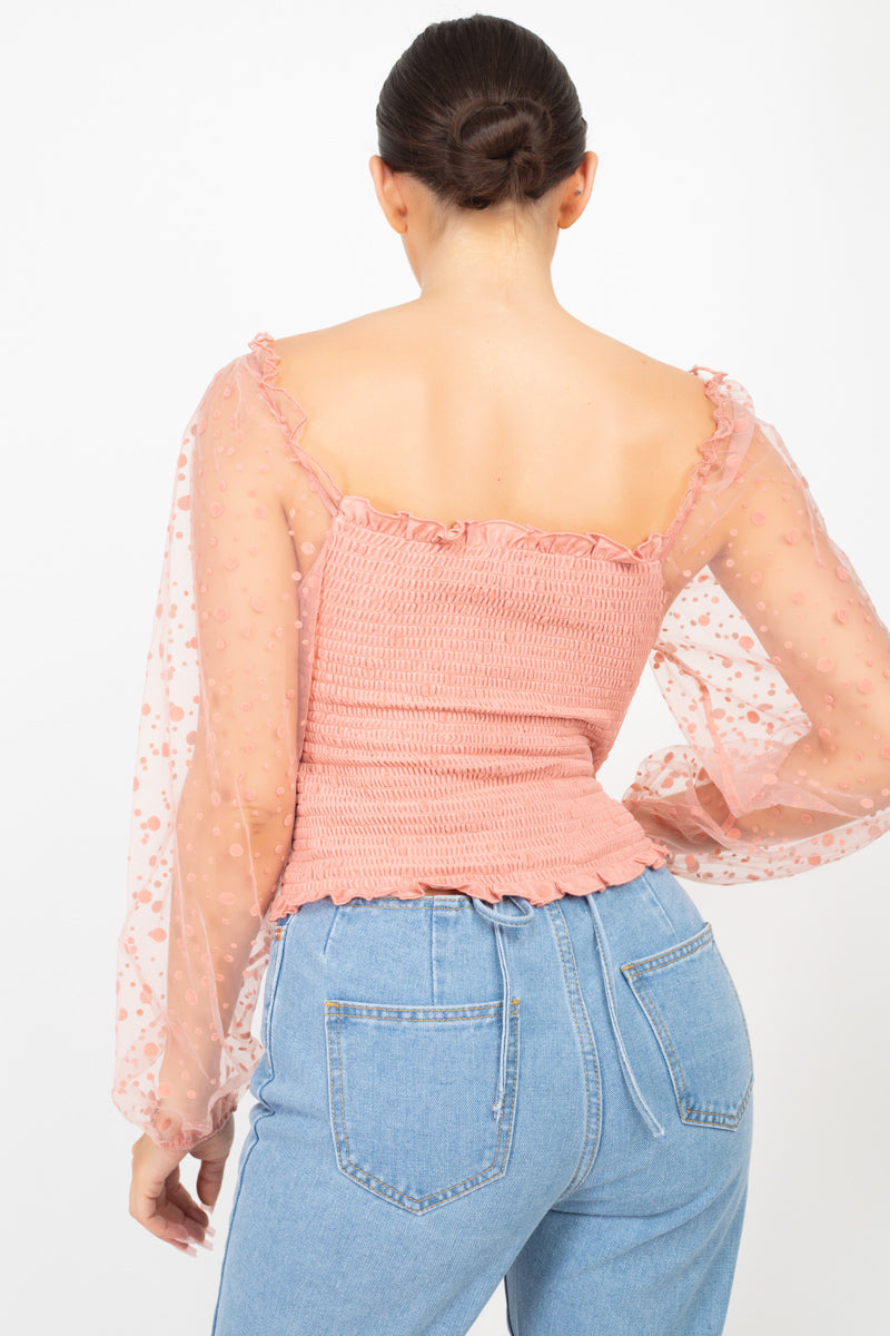 Square Neck Smocking Top-Product Type | Naughty Smile Fashion