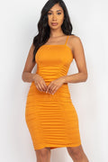 Double Ruched Front And Ruched Back Detail Mini Dress-Product Type | Naughty Smile Fashion