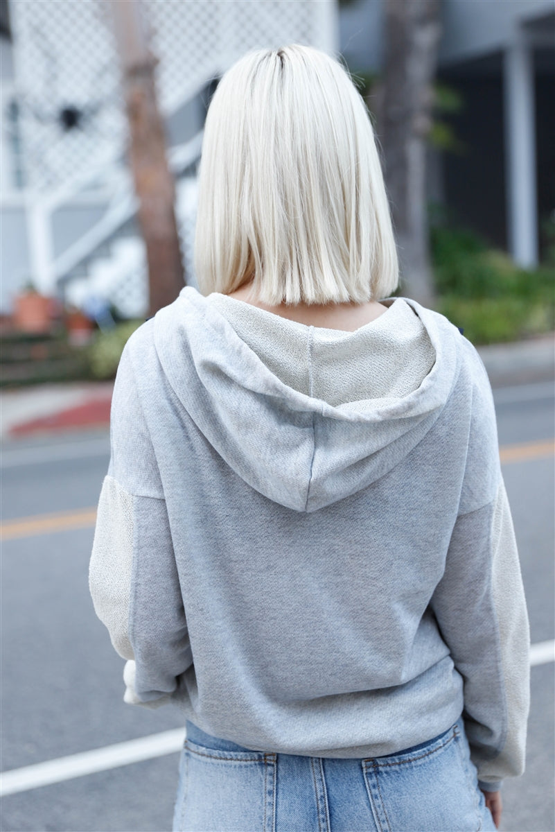 Belt & Reversed Details Zip-up Hooded Sweater-Product Type | Naughty Smile Fashion