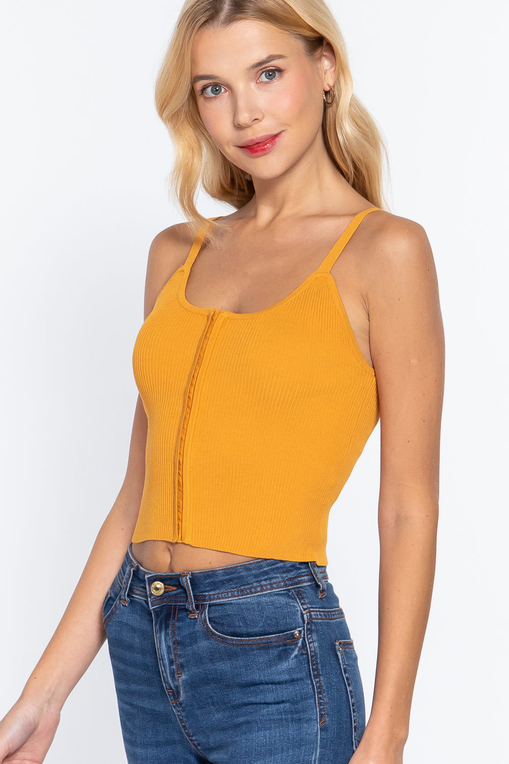 Front Closure With Hooks Sweater Cami Top-Product Type | Naughty Smile Fashion