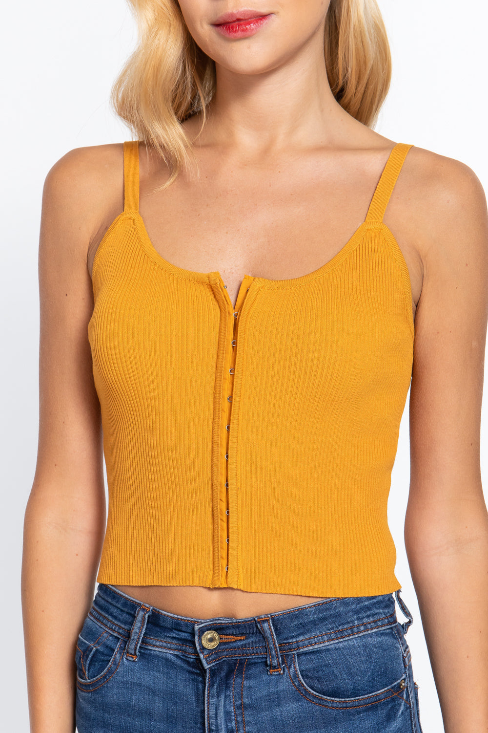Front Closure With Hooks Sweater Cami Top-Product Type | Naughty Smile Fashion