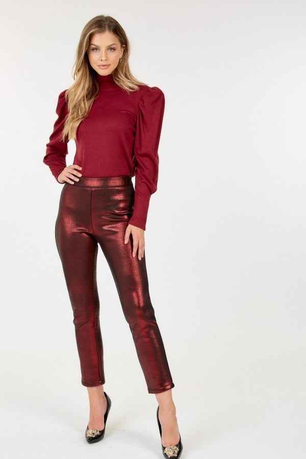 Animal Skin Vinyl Ankle Pants – multicolor, fashion, women style