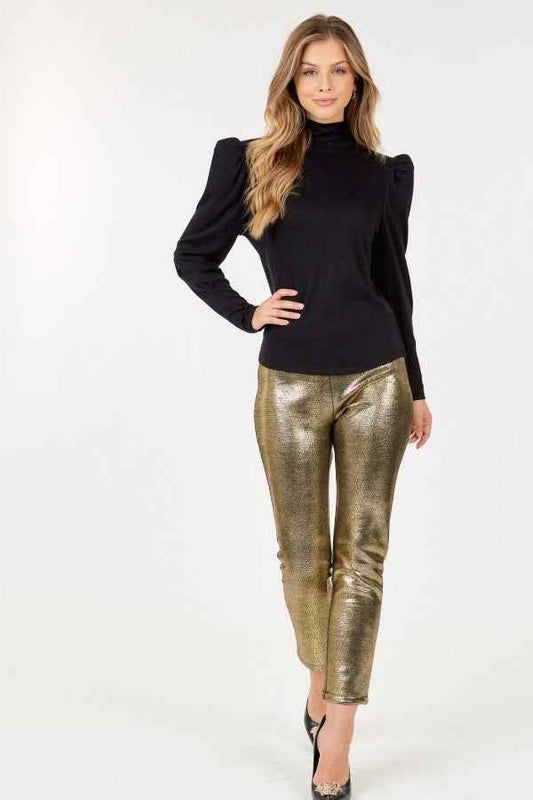 Animal Skin Vinyl Ankle Pants – multicolor, fashion, women style