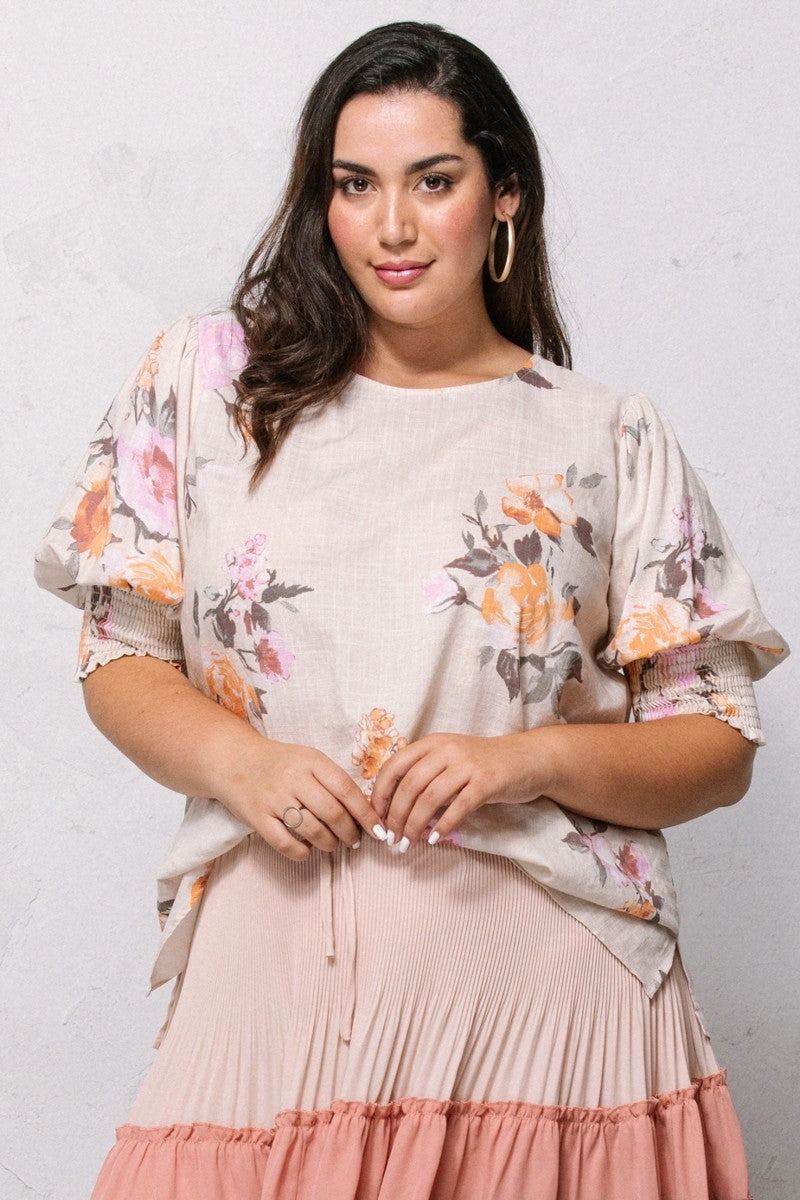Plus Size Floral Printed Woven Blouse – Stylish & Comfortable – men’s fashion, stylish and versatile