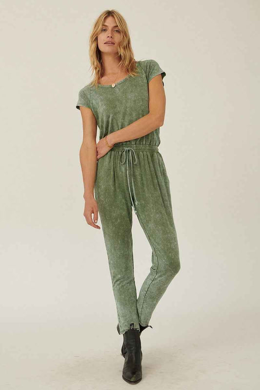 Mineral Washed Finish Knit Jumpsuit – multicolor, fashion, women style