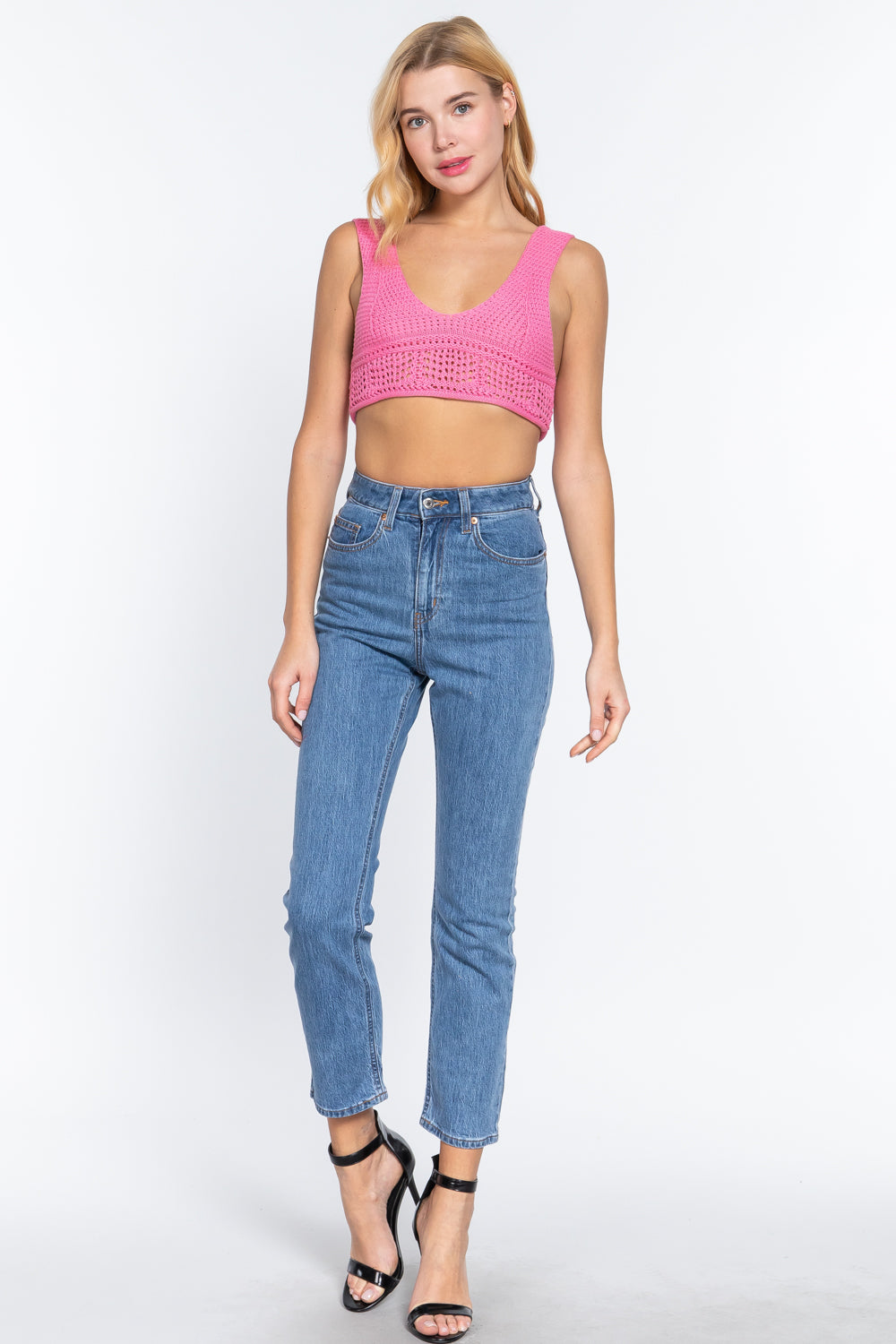 Textured Crop Sweater Tank Top-Product Type | Naughty Smile Fashion