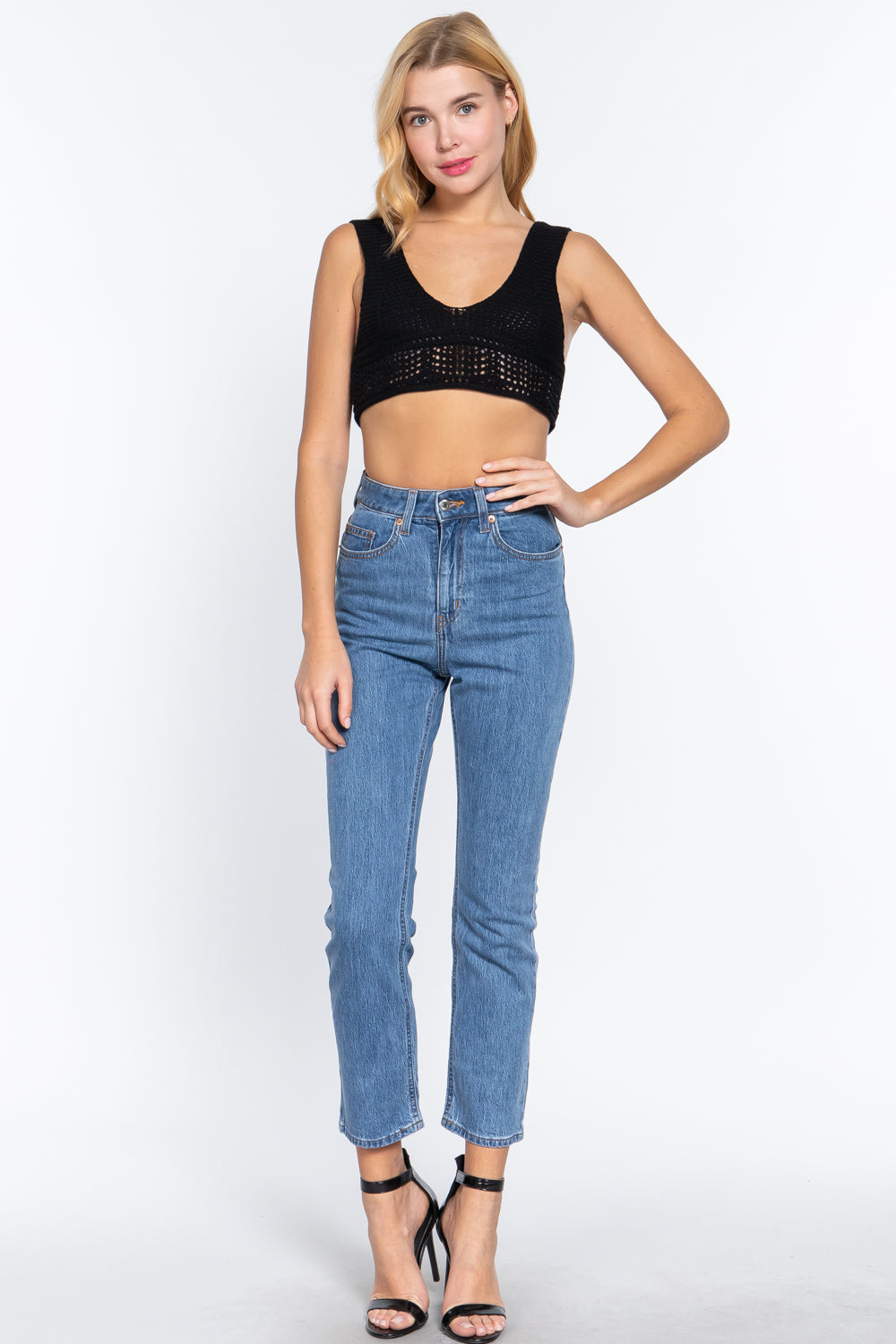 Textured Crop Sweater Tank Top-Product Type | Naughty Smile Fashion