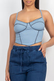 Bustier Sleeveless Ribbed Top