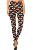 Multicolored Campers Printed, High Waisted Leggings In A Fit Style, With An