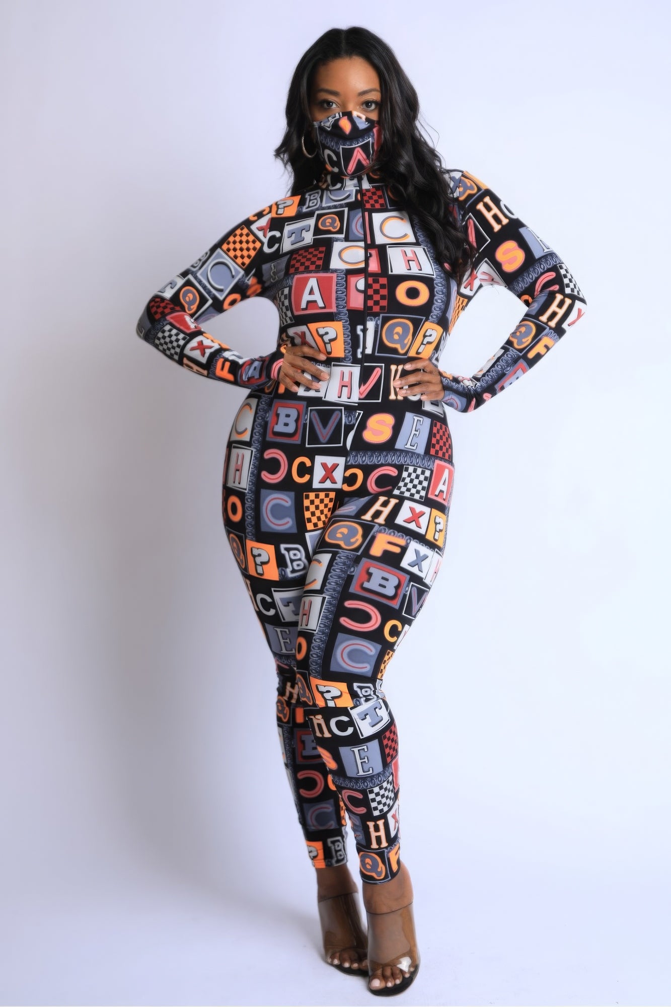 Plus Size Alphabetically Neon Jumpsuit – Stylish & Comfortable – men’s fashion, stylish and versatile