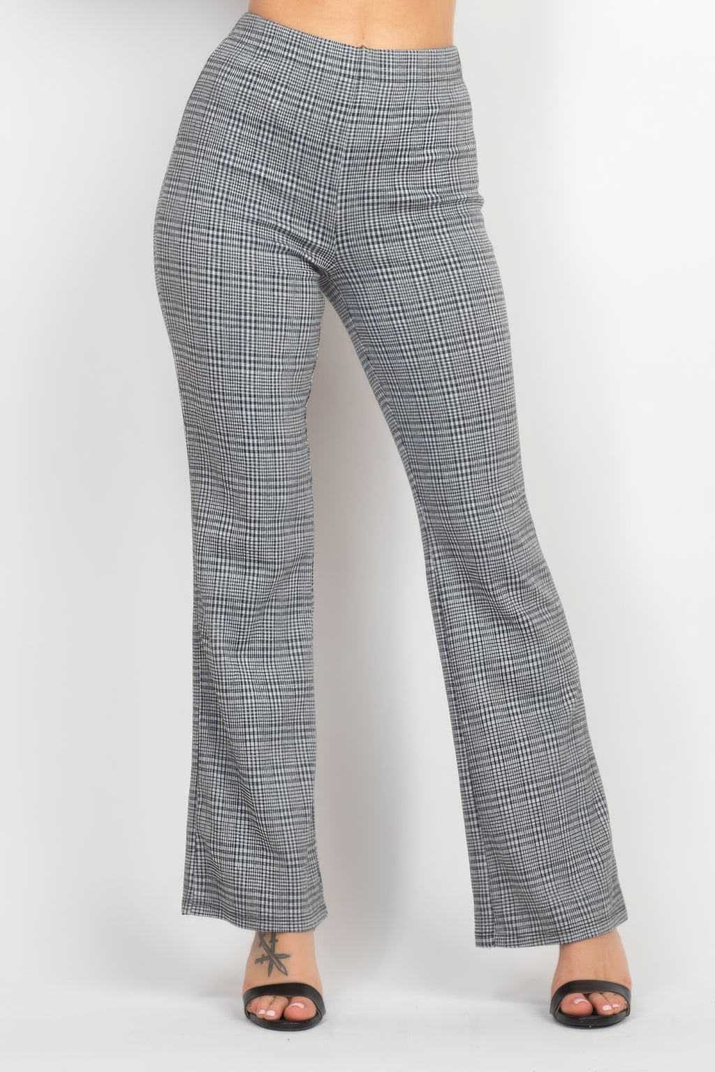 Plaid Cut-out Long Sleeve Top & Pants Set-Product Type | Naughty Smile Fashion