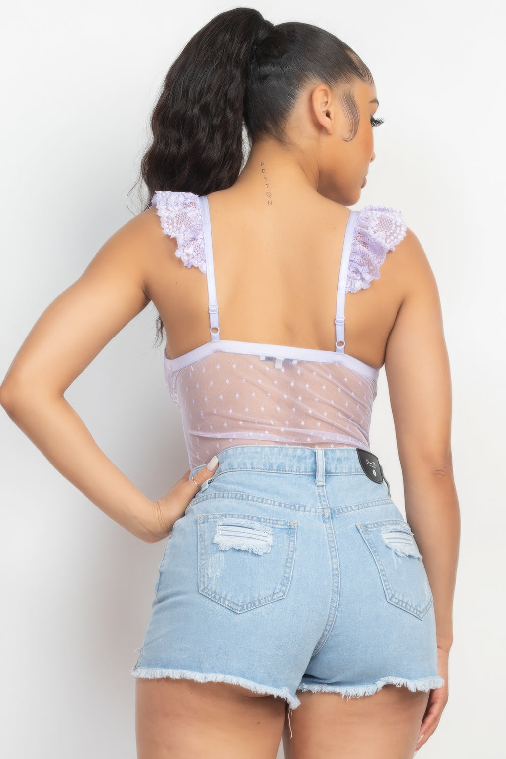 Sweetheart Cut-out Cami Ruffled Bodysuit-Product Type | Naughty Smile Fashion