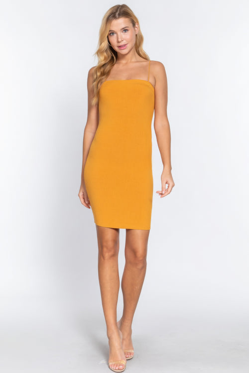Cami Heavy Rib Mini Dress-Product Type | Naughty Smile Fashion