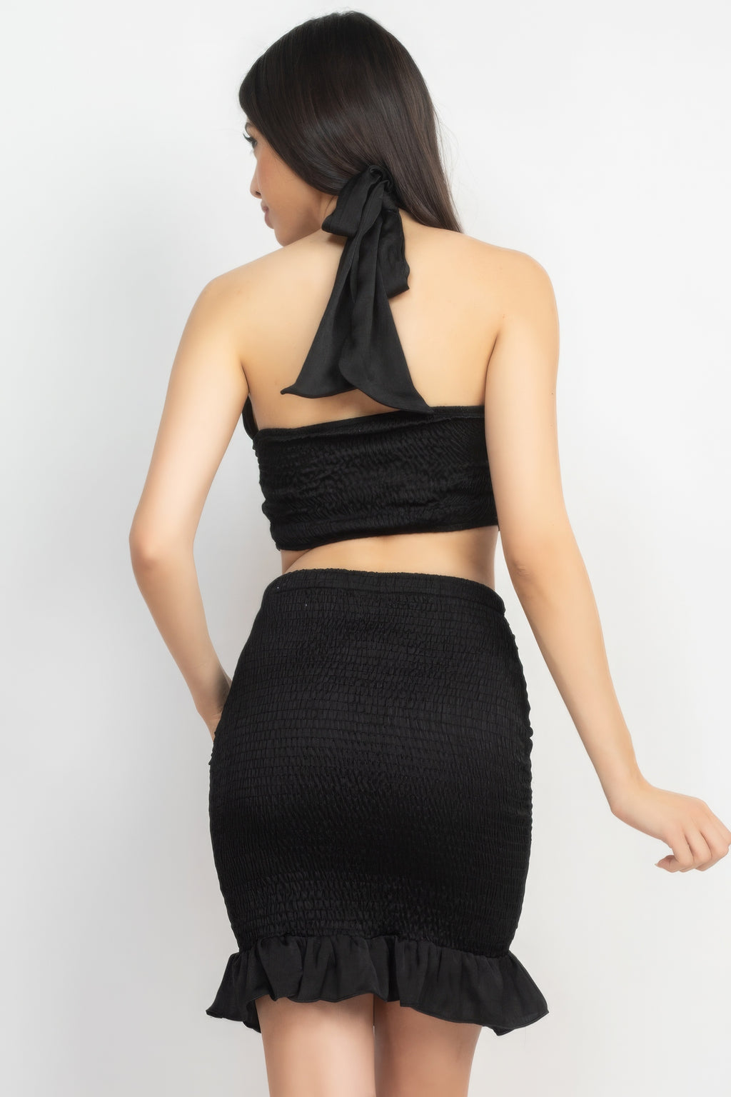 Halter Neck Crop Top & Skirts Set-Product Type | Naughty Smile Fashion