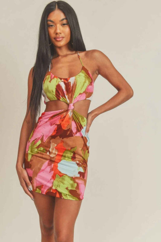 Sale - Cut Out Tie Back Halter Dress – On Sale Now