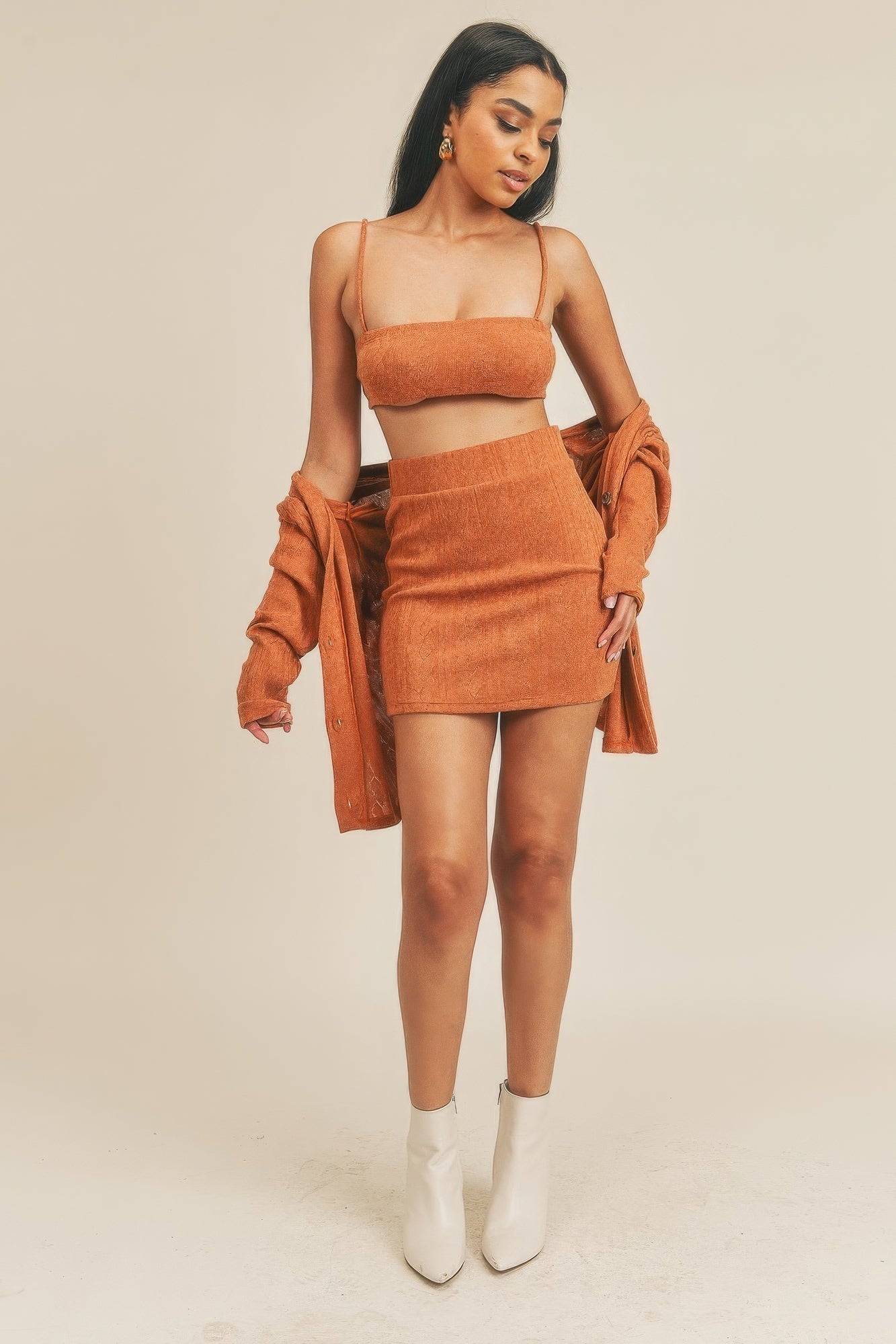 Cardigan Solid Color 3 Piece Set-Product Type | Naughty Smile Fashion
