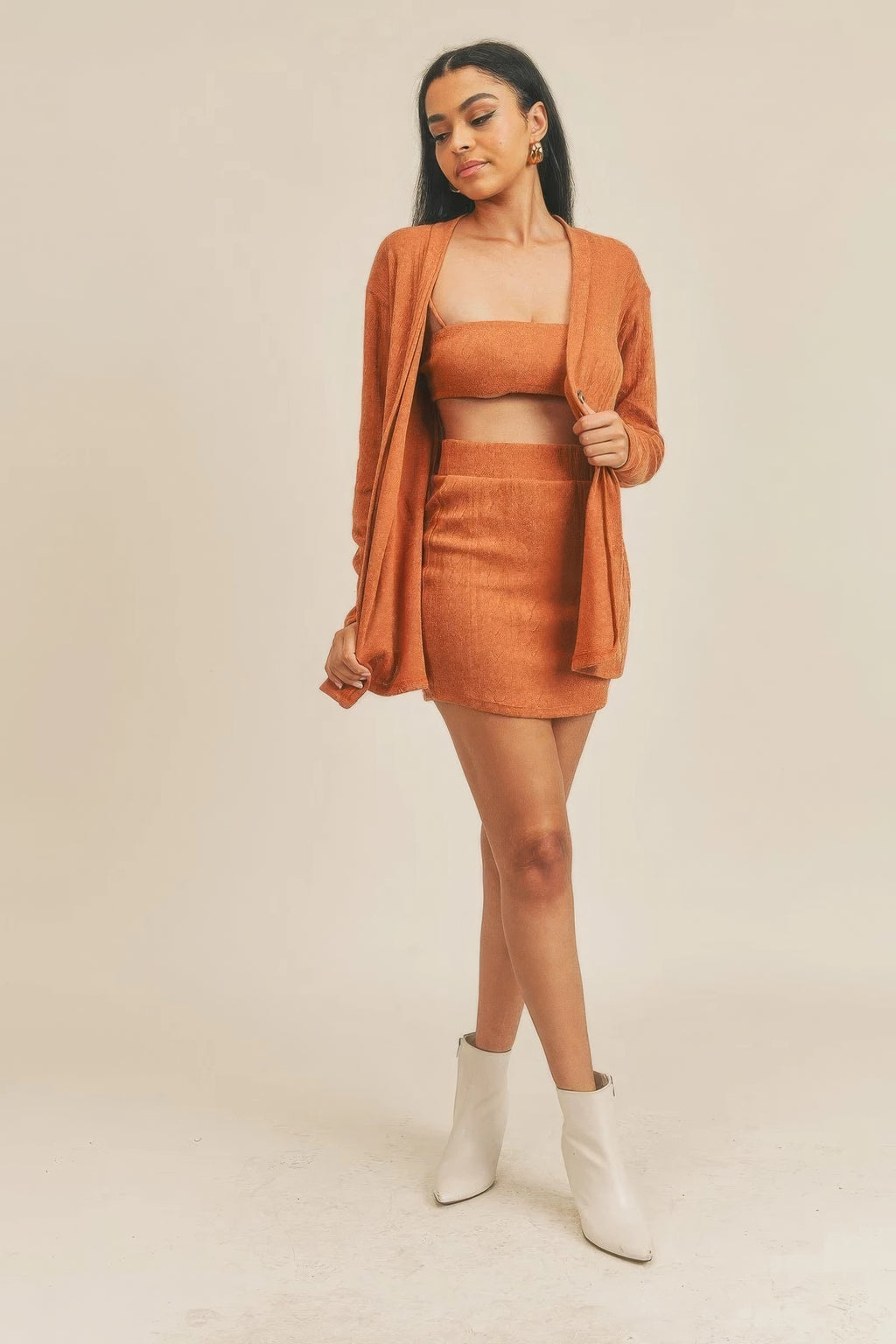 Cardigan Solid Color 3 Piece Set-Product Type | Naughty Smile Fashion