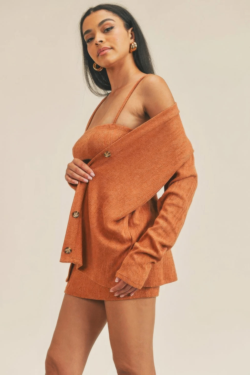 Cardigan Solid Color 3 Piece Set-Product Type | Naughty Smile Fashion