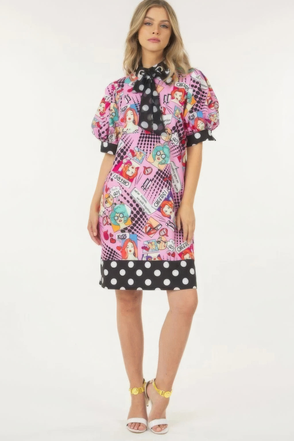 Print Midi Dress With Polka Dot Finish-Product Type | Naughty Smile Fashion