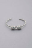 Double Leopard Head Metal Bangle Bracelet