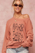 A Garment Dyed French Terry Graphic Sweatshirt-Product Type | Naughty Smile Fashion