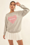 Vintage-style Heart Graphic Print French Terry Knit Sweatshirt-Product Type | Naughty Smile Fashion