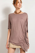 Loose Fit And Ruched Detailing Top-Product Type | Naughty Smile Fashion