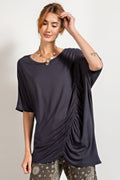 Loose Fit And Ruched Detailing Top-Product Type | Naughty Smile Fashion