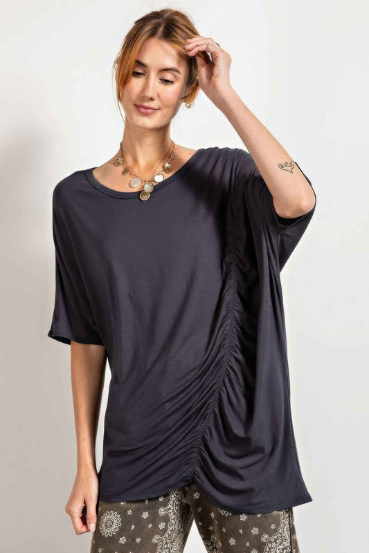 Sale - Loose Fit And Ruched Detailing Top – On Sale Now