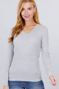 Long Slv V-neck Thermal Top-Product Type | Naughty Smile Fashion