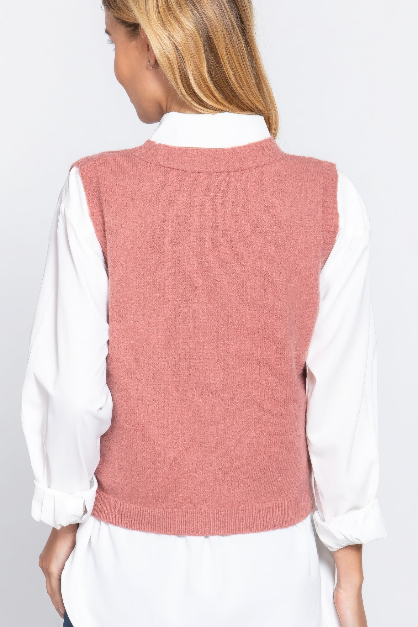 V-neck Cable Sweater Vest Cardigan-Product Type | Naughty Smile Fashion