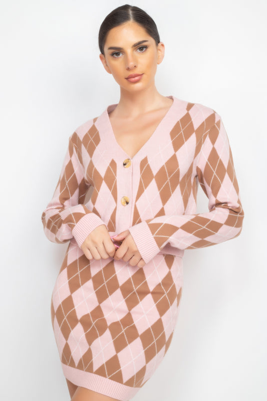 Sale - Diamond Button-front Cardigan Top – On Sale Now