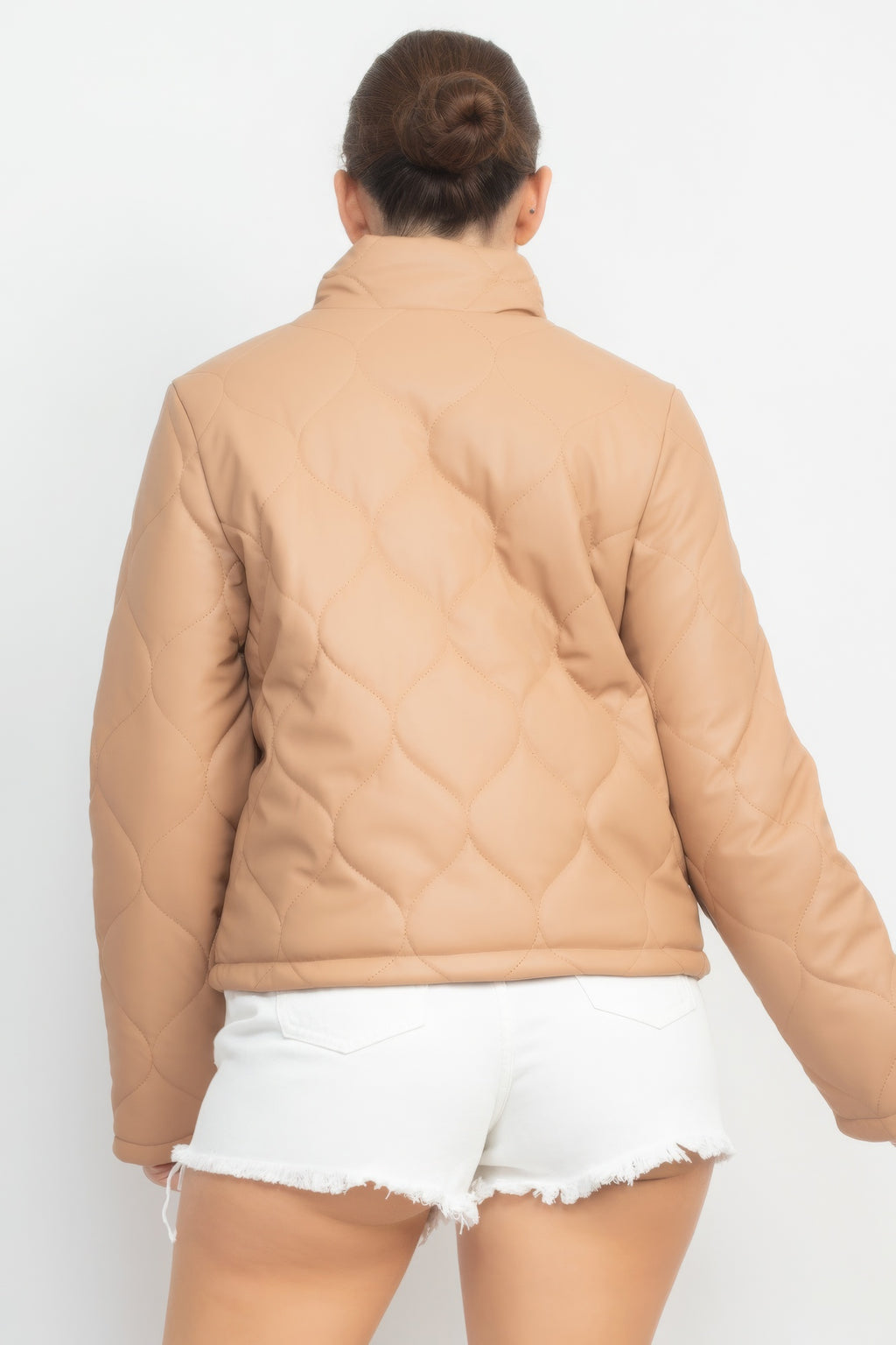 Mock Neck Quilted Jacket-Product Type | Naughty Smile Fashion