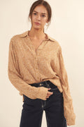 Collared Neckline Floral-print Shirt-Product Type | Naughty Smile Fashion