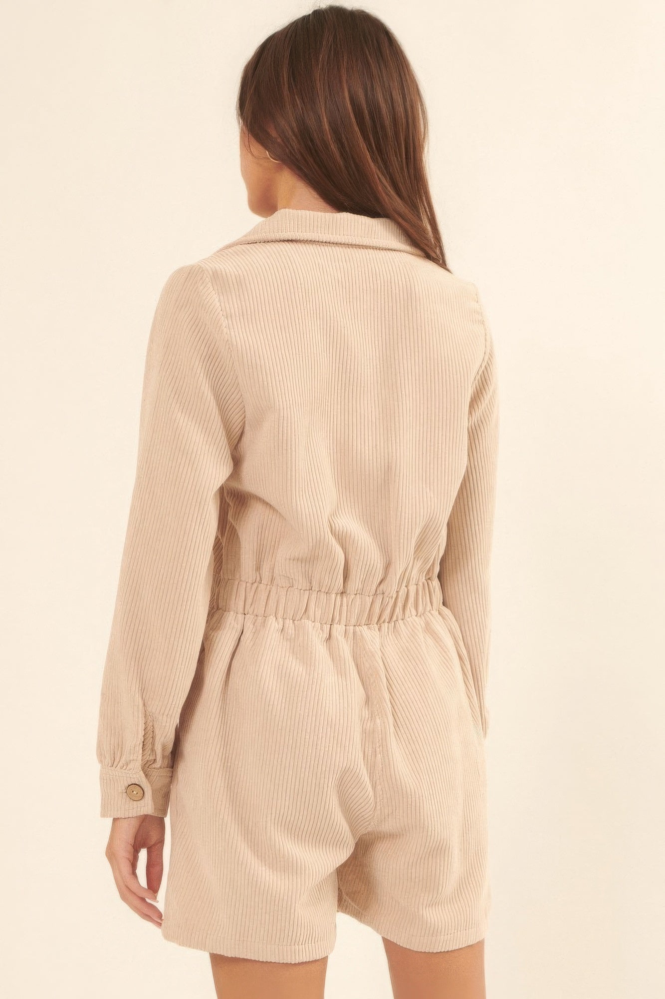 A Woven Corduroy Romper-Product Type | Naughty Smile Fashion