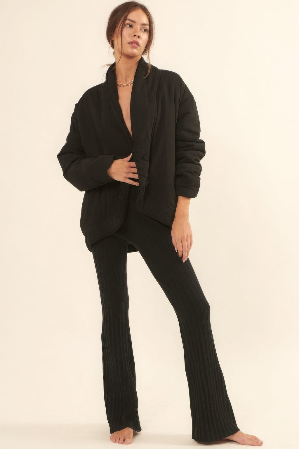 A Solid Woven Jacket-Product Type | Naughty Smile Fashion