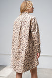 Vestido camisero con estampado de leopardo/animales